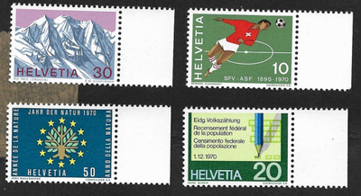 Sveitsi - Vuositapahtumia II 1970 (Mic.929-932) ** sarja