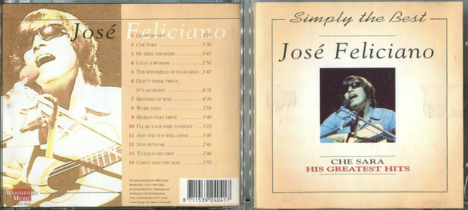 JOSE FELICIANO . CD-LEVY . CHE SARA - HIS GREATEST HITS