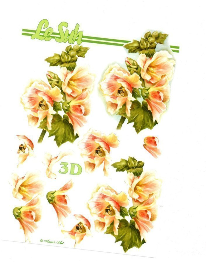 3D "KIINANRUUSUN PERSIKANVÄRISET KUKAT" /Le Suh