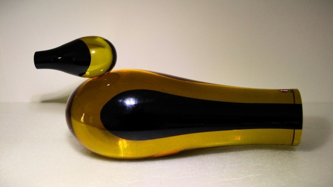 Keltainen Iittala G. Vigna bird Circoli art