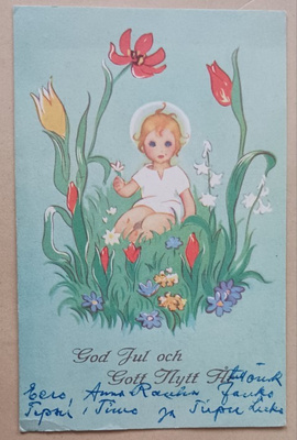 Wendelin: Pyhä lapsi tulppaanien keskellä, p. 1952 + Tubi-jm