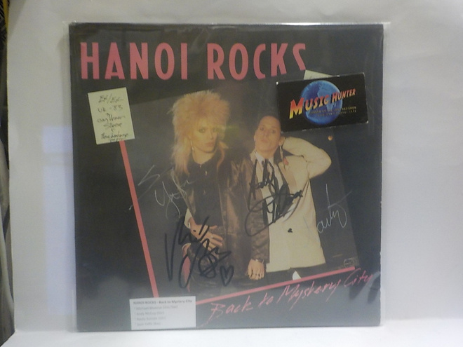 HANOI ROCKS - BACK TO MYSTERY CITY EX/EX+ LP + 4 NIMMARIT!!!