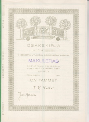 0sakekirja Tammet OY