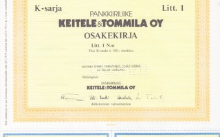 OKK 1987 Pankkiiriliike Keitele&Tommila spec pörssi Helsinki