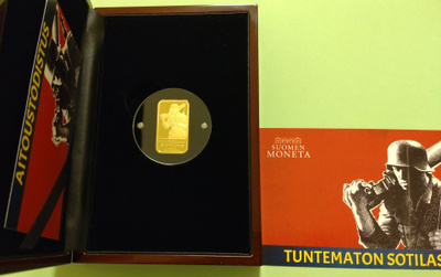 10 g 9999 Tuntematon sotilas kultaharkko, vain 500 kpl.