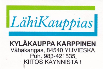 Ylivieska, Kyläkauppa Karppinen     b591