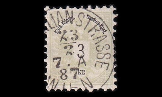 Itävalta 45A o Kaksoiskotka 3 Kr (K 9½) (1883)