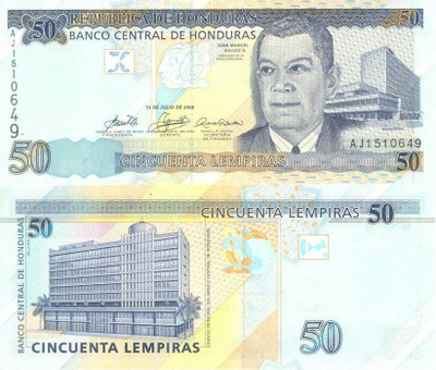 (B0015) HONDURAS, 2006. 50 Lempiras. P-94b. UNC