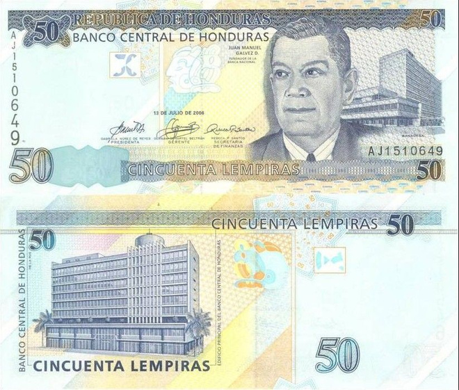 (B0015) HONDURAS, 2006. 50 Lempiras. P-94b. UNC