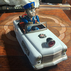 Vintage keräily peltinen poliisiauto - pikkukuva 2
