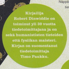 Robert Dinwiddie: Tieteestä tinkimättä - pikkukuva 4
