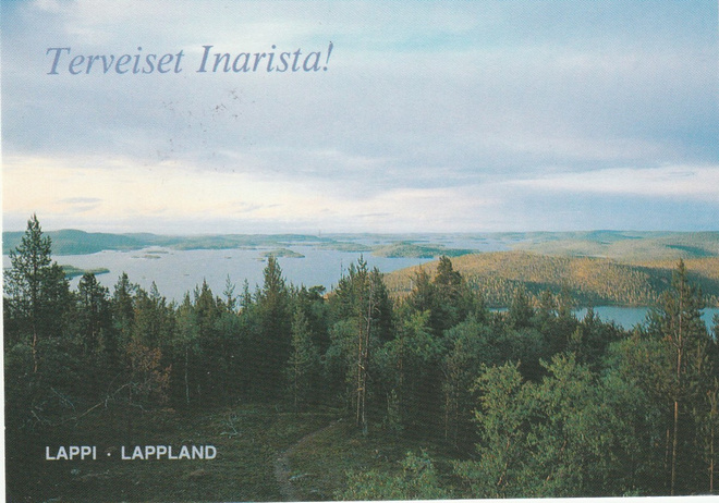 Postikortti  INARI, Inarijärvi, Postileima HANHIVAARA
