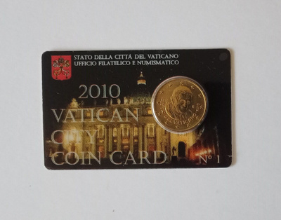 Vatikaani coin and stamp card 2011