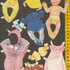 Paperinukke tyttövauva 1950-luku - pikkukuva 1
