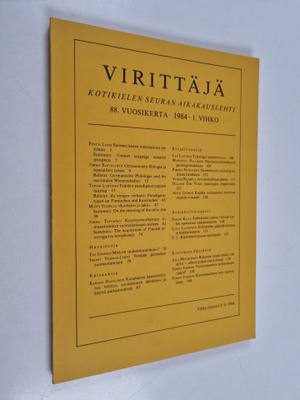 Virittäjä 1/1984