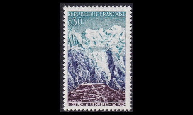 Ranska 1520 ** Mont-Blanc-tunneli (1965)