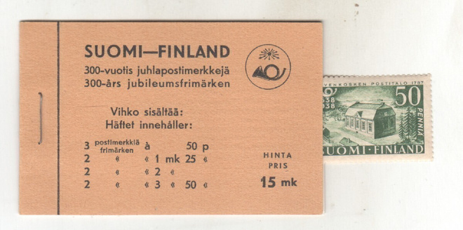 1938 posti 300 vuotta vihko todella hyväkuntoisena