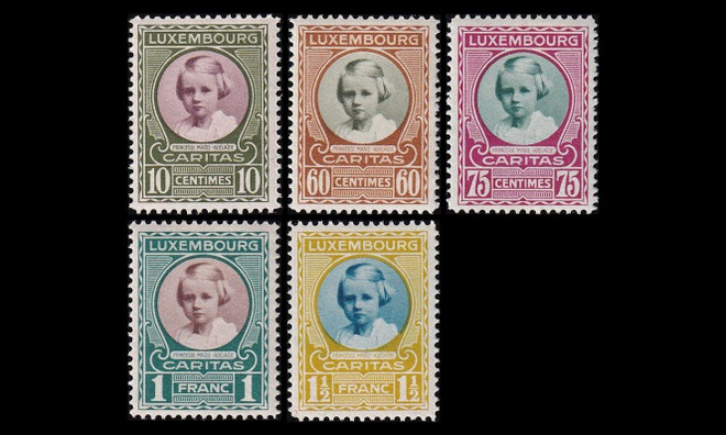 Luxemburg 208-12 * Lastenapu (1928)