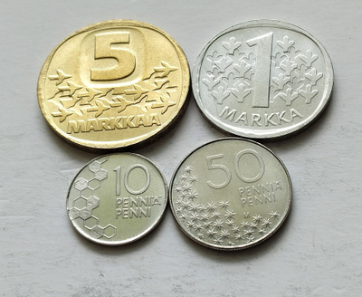 10 p - 5 mk, v. 1991, circ