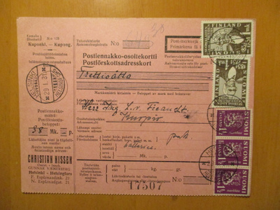 1931 Helsinki Christian Nissen postiennakko Kuopioon