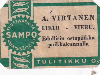 Lieto - Vieru, A. Virtanen , Sampo , s79