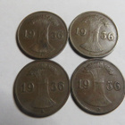 Saksa/Weimarin tasavalta 1 pfennig 1936 A, D, F ja J - pikkukuva 1