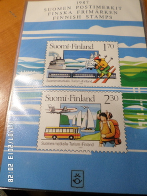 Suomen Postimerkit 1987 kansiossa
