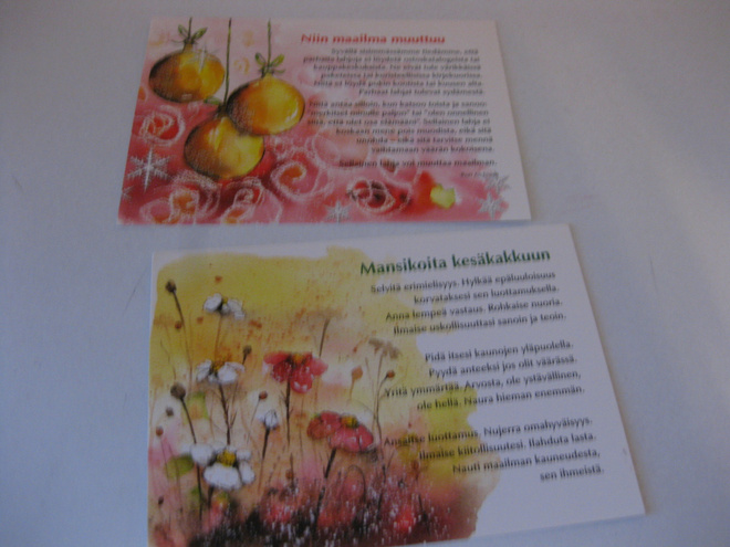 Positiivarit, 2 korttia, kulkemattomia