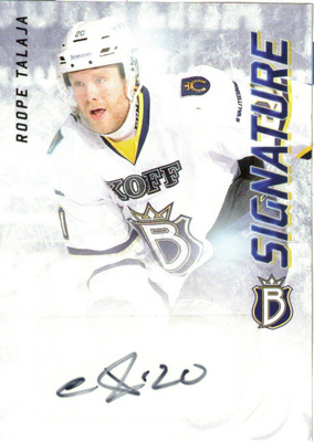 2015-16 Cardset ROOPE TALAJA Blues Ässät Signature nimmari