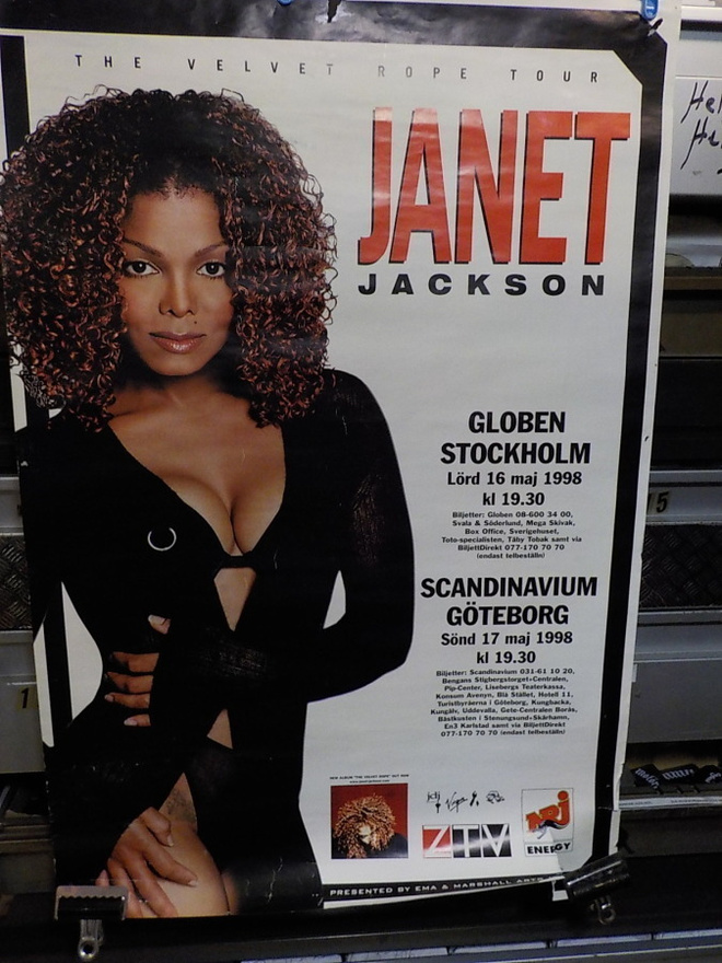 JANET JACKSON - THE VELVET ROPE TOUR RUOTSI KEIKKAJULISTE