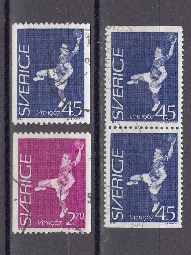 Ruotsi 1967 Fa 595 A ja BB, 596 Käsipallon MM