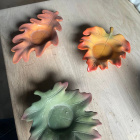 PartyLite Syksyn lehdet keraamiset somisteet 3 kpl - pikkukuva 1