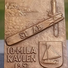 Valmistajan leimalla Pronssinen merkki. Halkaisija - 46*34 m - pikkukuva 2
