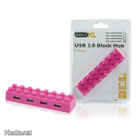 basicXL Palikka USB 2.0 hubi, 4 x A naaras, eri värejä UUSI - pikkukuva 1