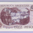 Argentiina 10 Pesos v.1973-76 UNC P-295 - pikkukuva 2