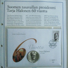Presidentti Tarja Halonen 60V mitalikirje hopeamitali + FDC - pikkukuva 2