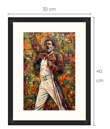 Uusi Freddie Mercury Queen art print 30 cm x 40 cm