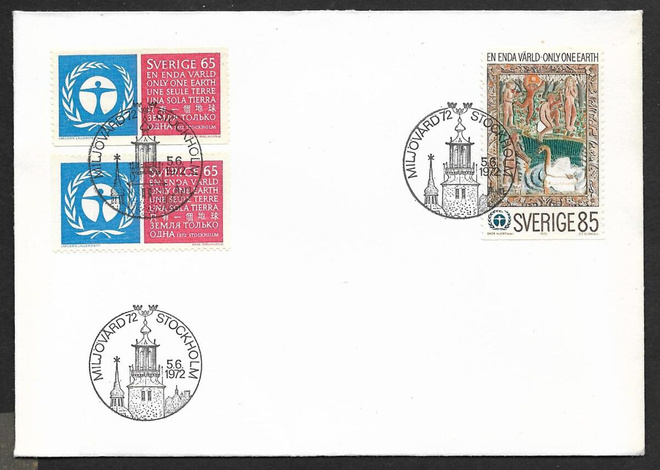 Ruotsi - Miljövård FDC 1972 (Fac. 2x775-776)