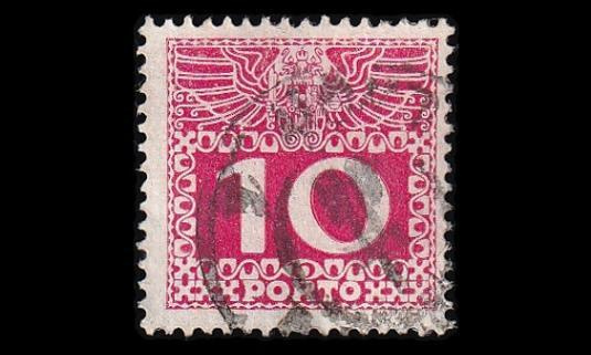 Itävalta P_38x o Porto 10 H liitupap. (1908)