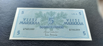 5 mk 1963 Litt.A, HET-Hes, A-sarjaa