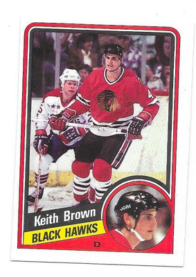 1984-85 OPC #33 Keith Brown Chicago Blackhawks