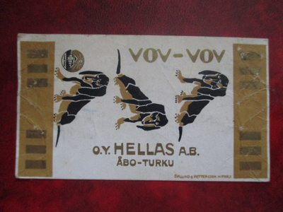VANHA KARAMELLIPAPERI - VOV-VOV HELLAS (AB16)