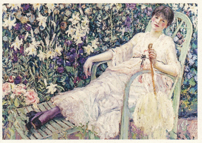 Frederick Carl Frieseke: Valkoinen viuhka