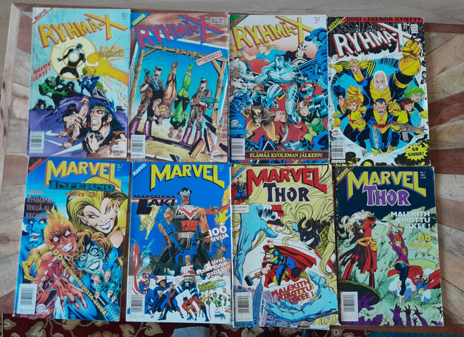 5 MARVEL- ja 4 RYHMÄ-X- LEHTEÄ (1990-1992)