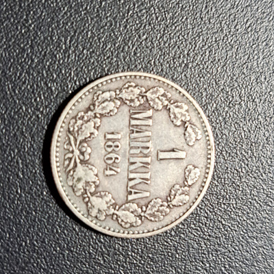 Hopeamarkka 1864