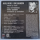 LP  Aulikki Oksanen - Kenen joukoissa Seisot. - pikkukuva 2