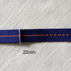 Nato 22mm Navy kapealla oranssi raidalla - pikkukuva 2