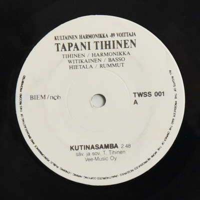 Single: Tihinen, Tapani - Kutinasamba / Kaukana Pariisista