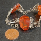 Vintage filigraani meripihka rannekoru Amber - pikkukuva 3
