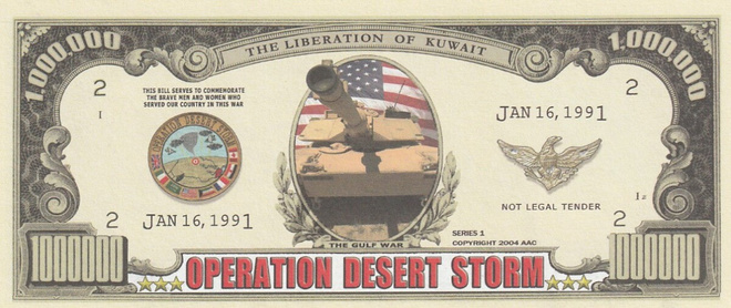 USA 1 MILJ. DOLLARS UNITED STATES OPERATION DESERT (K16-S33)